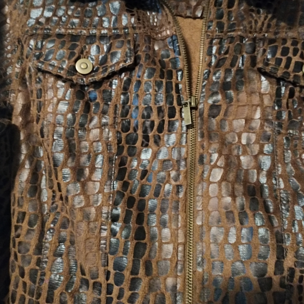Ruby Rd. Large Petite Animal Print Jacket. - Picture 2 of 6